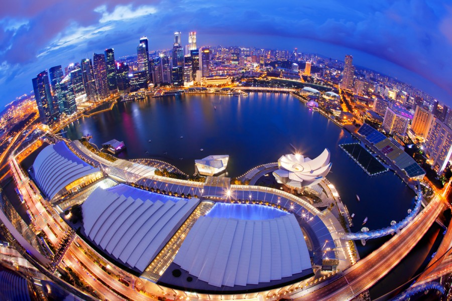 Singapore Night Skyline II 